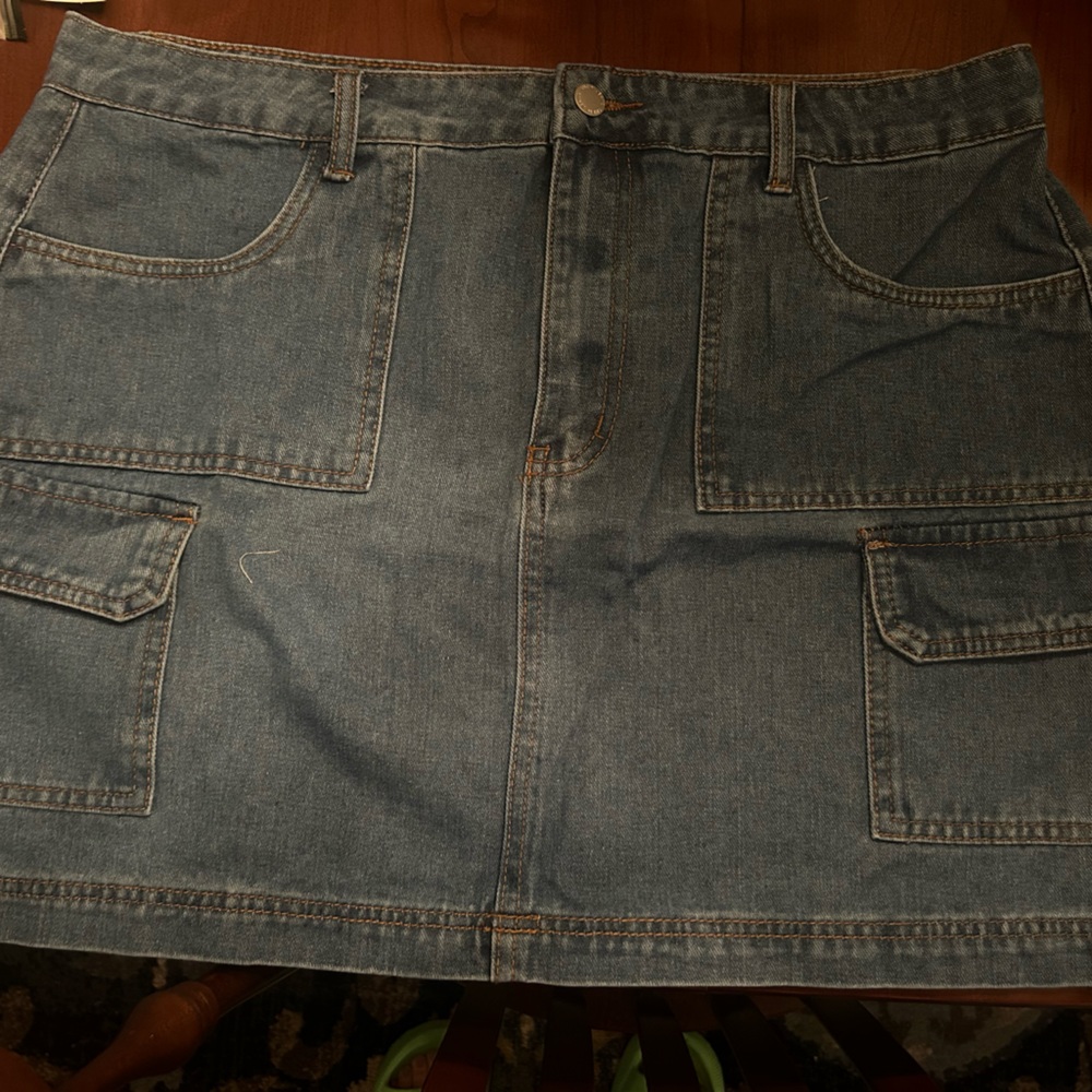 Brand new denim skirt . Never worn